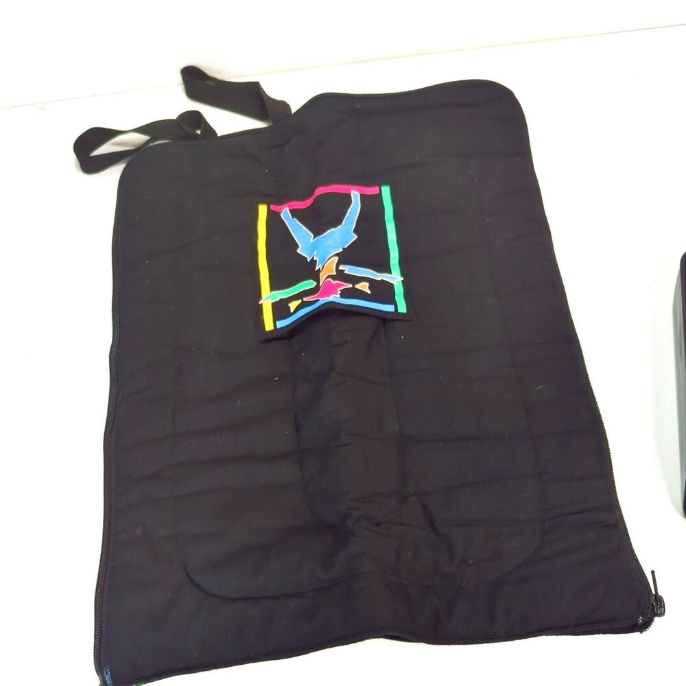 American Girl 1995 Sleeping Bag Sleep Sack Black With Multicolor Print